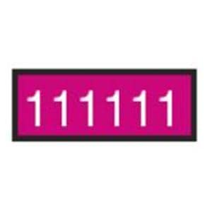 ColorTrack Instrument ID Tape White Numbers/Fuschia 8-1/2x11" Disposable Ea