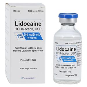 Lidocaine HCl Injection 1% Preservative Free SDV 30mL Each
