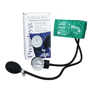 Prosphyg 760 Series Aneroid Sphygmomanometer Size 9 Grn LF Arm Dial Display Ea