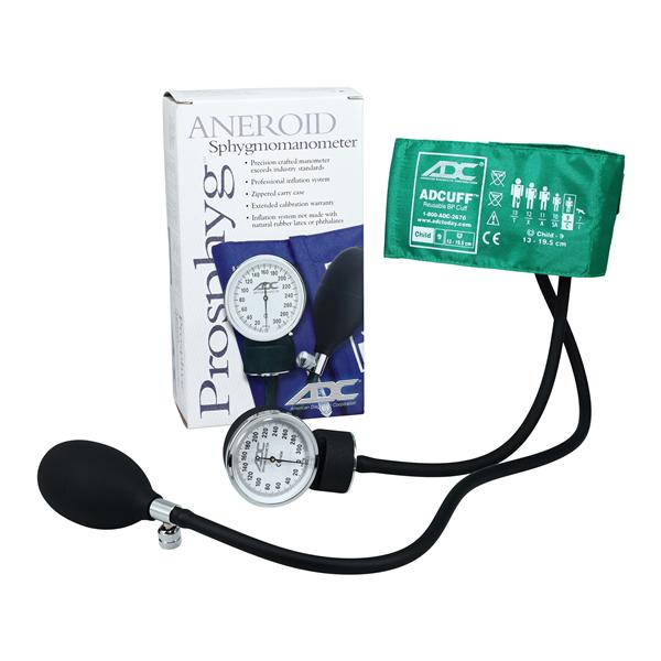 Prosphyg 760 Series Aneroid Sphygmomanometer Size 9 Grn LF Arm Dial Display Ea