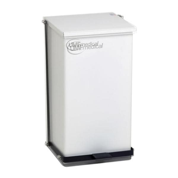 Cn Trsh Flame-Retardant/Baked Stl HD Slf-Cls w/ Bhzrd/Infcts Wst Lbl Ea