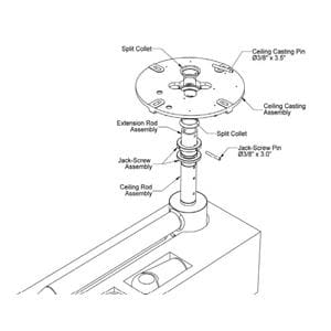 Assembly Ceiling Rod For Exam Light Ea