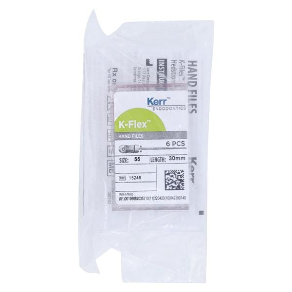 K-Flex Files Hand Flex File 30 mm Size 55 Stainless Steel Red 6/Bx