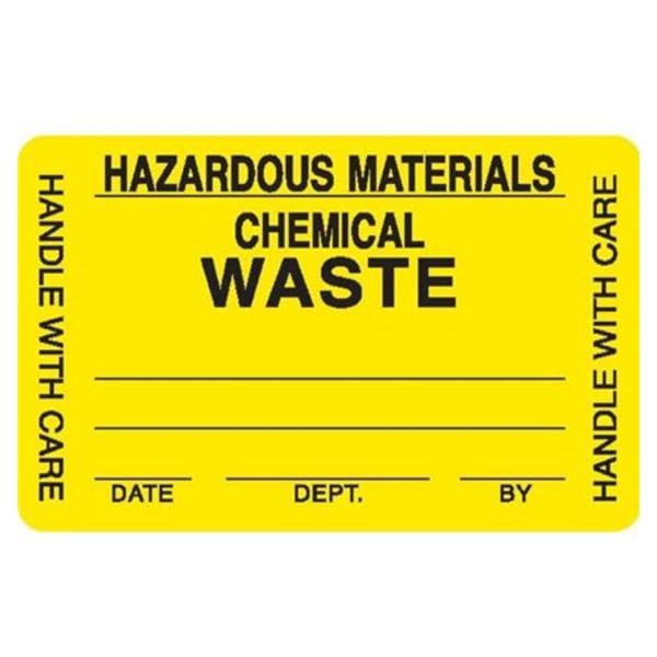 Label Haz Mat 2.5x1.5" Ylw/Blk 1000/Pk 1000/Pk