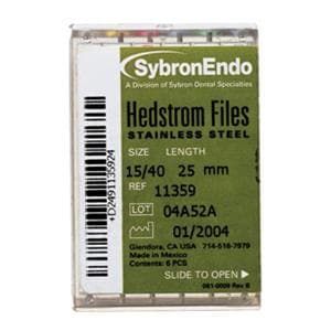 Hedstrom Files 30 mm Size 70 Stainless Steel Green 6/Pk
