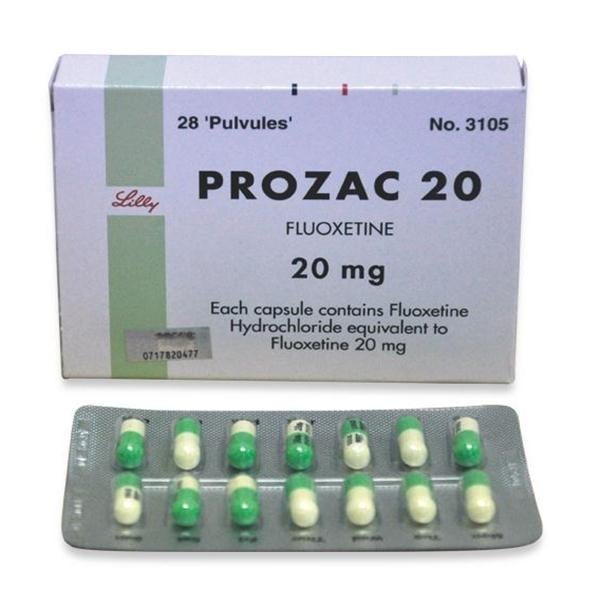 Prozac Capsules 20mg Bottle 100/Bottle Each