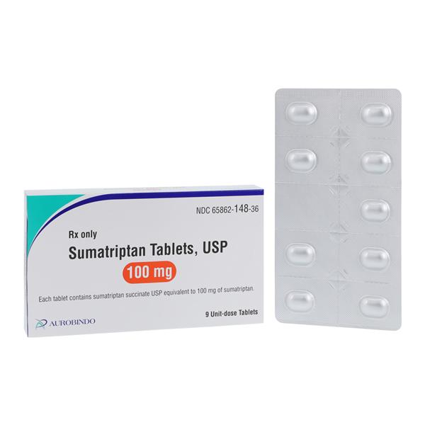 Sumatriptan Tablets 100mg Unit Dose 9/Package
