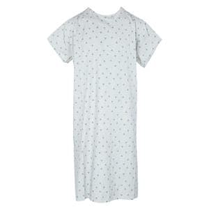 Patient Gown Adult Blue 6/Bg