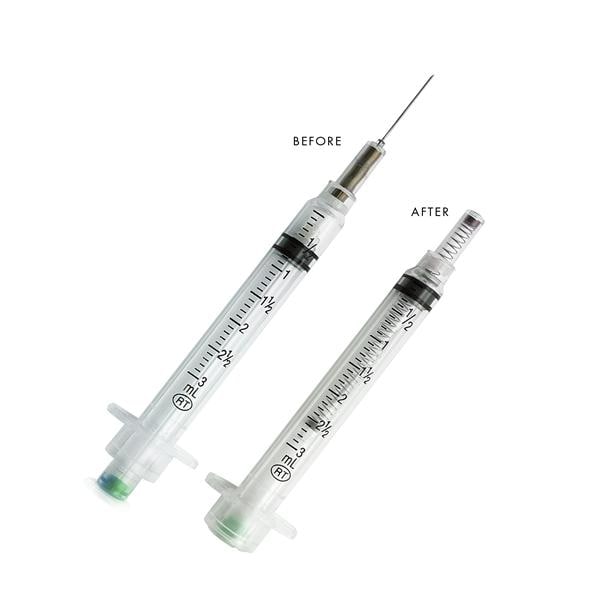 VanishPoint Hypodermic Syringe/Needle 21gx1" 3cc Rtrctbl Fx Ndl Sfty LDS 100/Bx