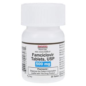 Famciclovir Tablets 500mg Bottle 30/Bottle Each
