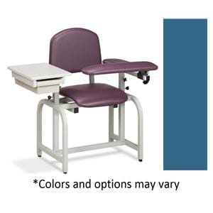 Lab X Series Blood Draw Chair Wedgewood Powder-Coated Steel Frame 400lb Ea