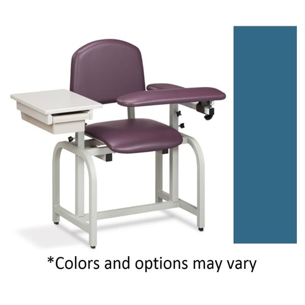 Lab X Series Blood Draw Chair Wedgewood Powder-Coated Steel Frame 400lb Ea