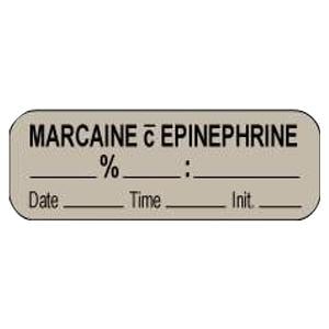 Informational Label DTI Marcaine C Epinephrine Gray 1-1/2x1/2" 1000/Rl