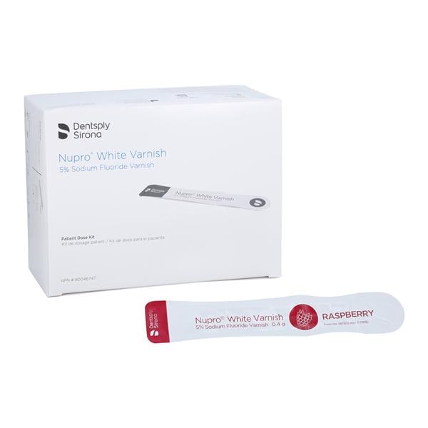 NUPRO Fluoride Varnish 5% NaF 0.4 mL Raspberry White 50/Bx