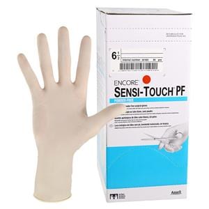 ENCORE Sensi-Touch PF Latex Surgical Gloves 6.5 Natural 50Pr/Bx