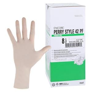 ENCORE Perry Style 42 PF Latex Surgical Gloves 8.5 Natural 50Pr/Bx, 4 BX/CA