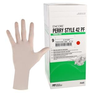 ENCORE Perry Style 42 PF Latex Surgical Gloves 9 Natural 50Pr/Bx