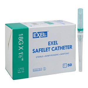 Safelet IV Catheter Safety 18 Gauge 1-1/2" Green 50/Bx, 4 BX/CA