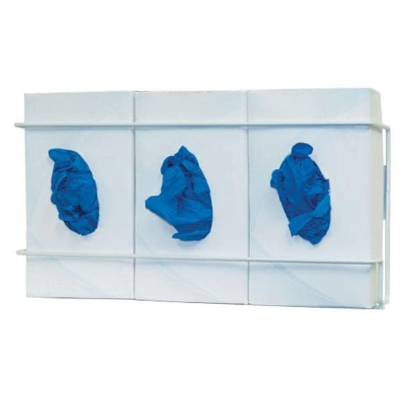 Coated Wire Glove Box Dispenser Triple 2/Pk