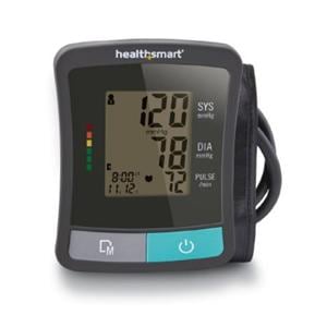 HealthSmart Blood Pressure Monitor Black Upper Arm Digital LCD Display Ea