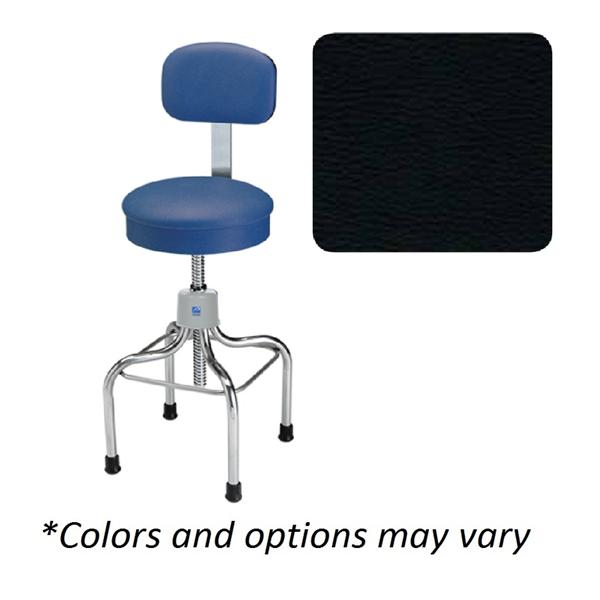 Stainless Steel Series Exam Stool Raven Black 300lb Capacity