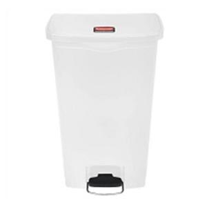 Trash Can Slim Jim Step-On 18g White Ea Ea