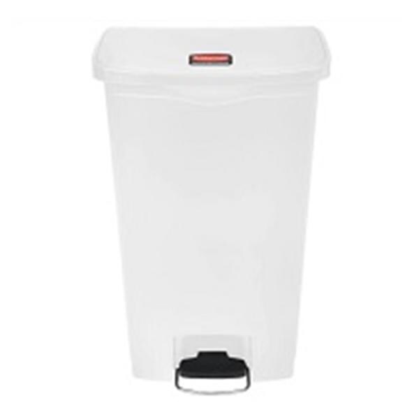 Trash Can Slim Jim Step-On 18g White Ea Ea