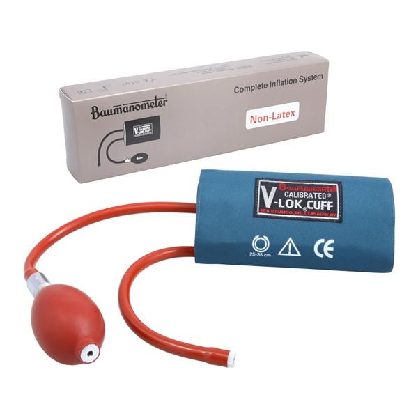 Calibrated V-Lok Blood Pressure Inflation System Md Blu LF EA