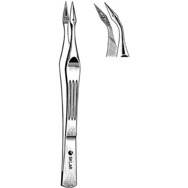 Carmalt Splinter Forcep Curved 4-1/4" Stainless Steel Non-Sterile Ea