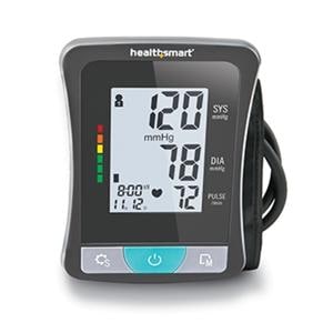 HealthSmart Blood Pressure Monitor Black Upper Arm Digital LCD Display Ea