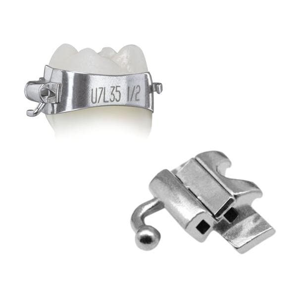 Elite Molar Band Pre-Welded Assembly LL6 -25 T/0A/+4Off Size 41 Double 1/Pk