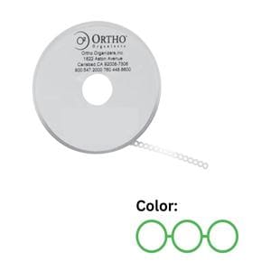 Ortho Organizers Chain Elastic Continuous 15 Feet Latex-Free Neon Green Ea