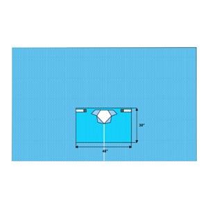 172x100" Sterile Sheet Drape Fenestrated