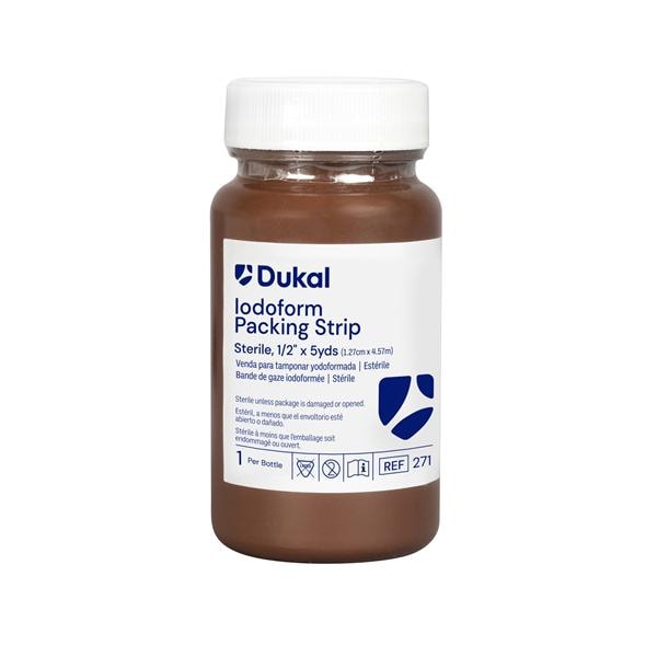 Gauze Iodoform Packing Strip 1/2"x5yd Sterile Not Made With Natural Rubber Latex
