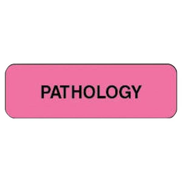 Lab Label Pathology Fluorescent Pink 1-1/4x3/8" 1000/Rl