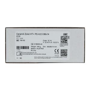 Ceramill Zolid HT+ Zirconia Disc A3.5 98x14 Ea
