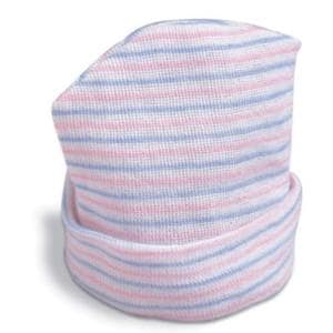 Beanie Cap One Size Pink / Blue / White Unisex 50/Cr