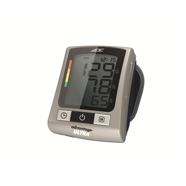 Advantage Ultra Blood Pressure Monitor Nvy Bl LF Wrist Digital LCD Display Ea