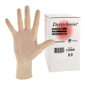 DermAssist Latex Surgical Gloves 8 Natural 50/Bx