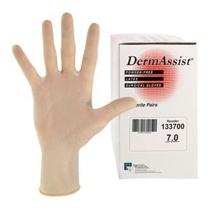 DermAssist Latex Surgical Gloves 7 Natural 50/Bx