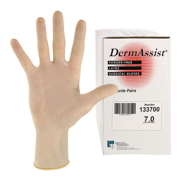 DermAssist Latex Surgical Gloves 7 Natural 50/Bx