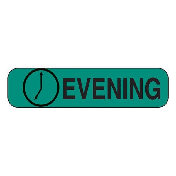 Labels Evening Green/Black 1-5/8x3/8" 1000/Pk