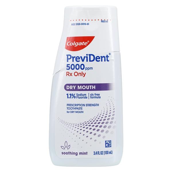 Colgate PreviDent 5000 Dry Mouth Toothpaste Lq Gl Rx 1.1% NaF Mnt 3.4oz/Bt, 12 BT/CA