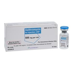 Azithromycin Injection 500mg/vl Powder SDV 10/Package