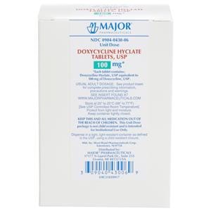 Doxycycline Hyclate Tablets 100mg Unit Dose 50/Package Each