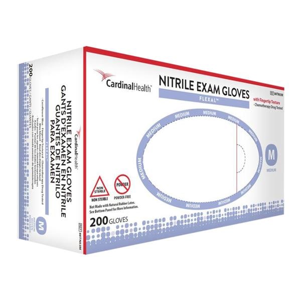 Flexal Nitrile Exam Gloves Medium Cornflower Blue Non-Sterile