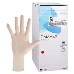 GAMMEX PI Hybrid Polyisoprene / Neoprene Surgical Gloves 6.5 Natural 50Pr/Bx