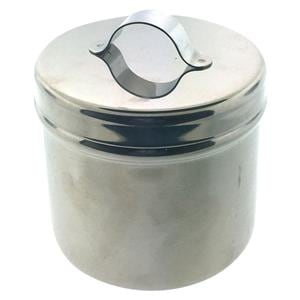 Cotton Jar Stainless Steel Silver