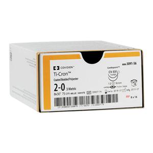 Ti-Cron Suture 3-0 30" Polyester Braid V-30 Blue 12/Ca