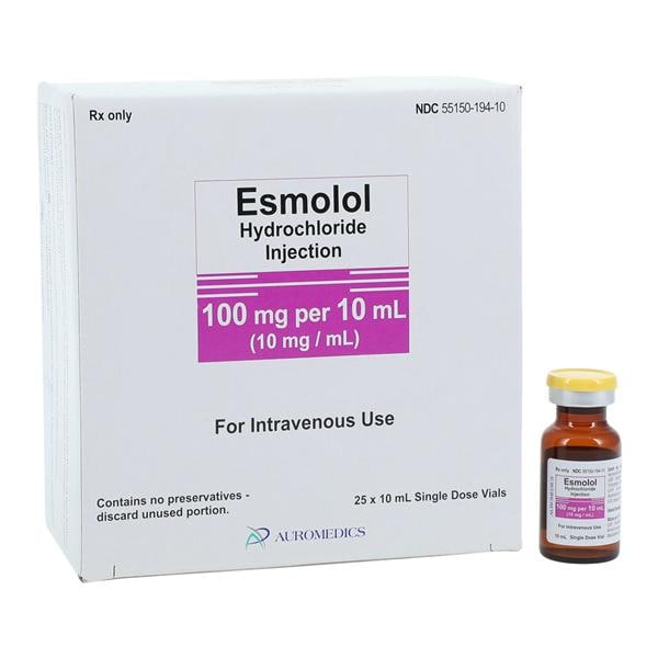 Esmolol HCl Injection 10mg/mL SDV 10mL 25/Package